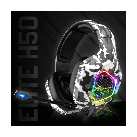 Auriculares gaming con micrófono spirit of gamer elite-h50 jack 3.5 camuflaje ártico