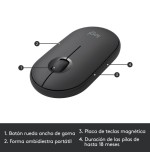 Teclado español + ratón logitech mk470 usb qwerty grafito 920-009198