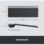 Teclado español + ratón logitech mk470 usb qwerty grafito 920-009198