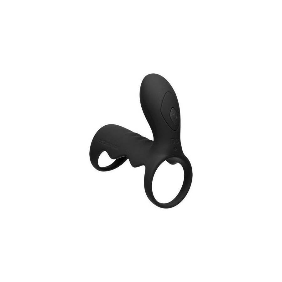 Jaula para el pene con vibración y control remoto negro