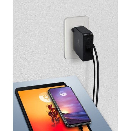 Cargador enchufable icy box para usb power delivery ib-ps101-pd