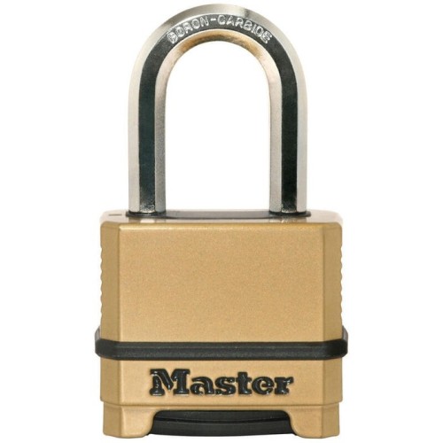 Master lock 56mm wide excell zinc body padlock with 38mm long shackle, set-your-own combination