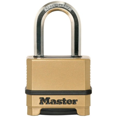 Master lock 56mm wide excell zinc body padlock with 38mm long shackle, set-your-own combination