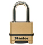 Master lock 56mm wide excell zinc body padlock with 38mm long shackle, set-your-own combination