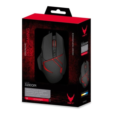 Omega varr raton gaming v360 luz led 1200-1600-2000-3200 dpi