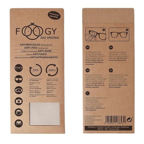 Toallita foogy antivaho para gafas
