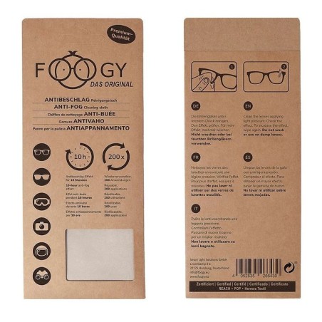 Toallita foogy antivaho para gafas