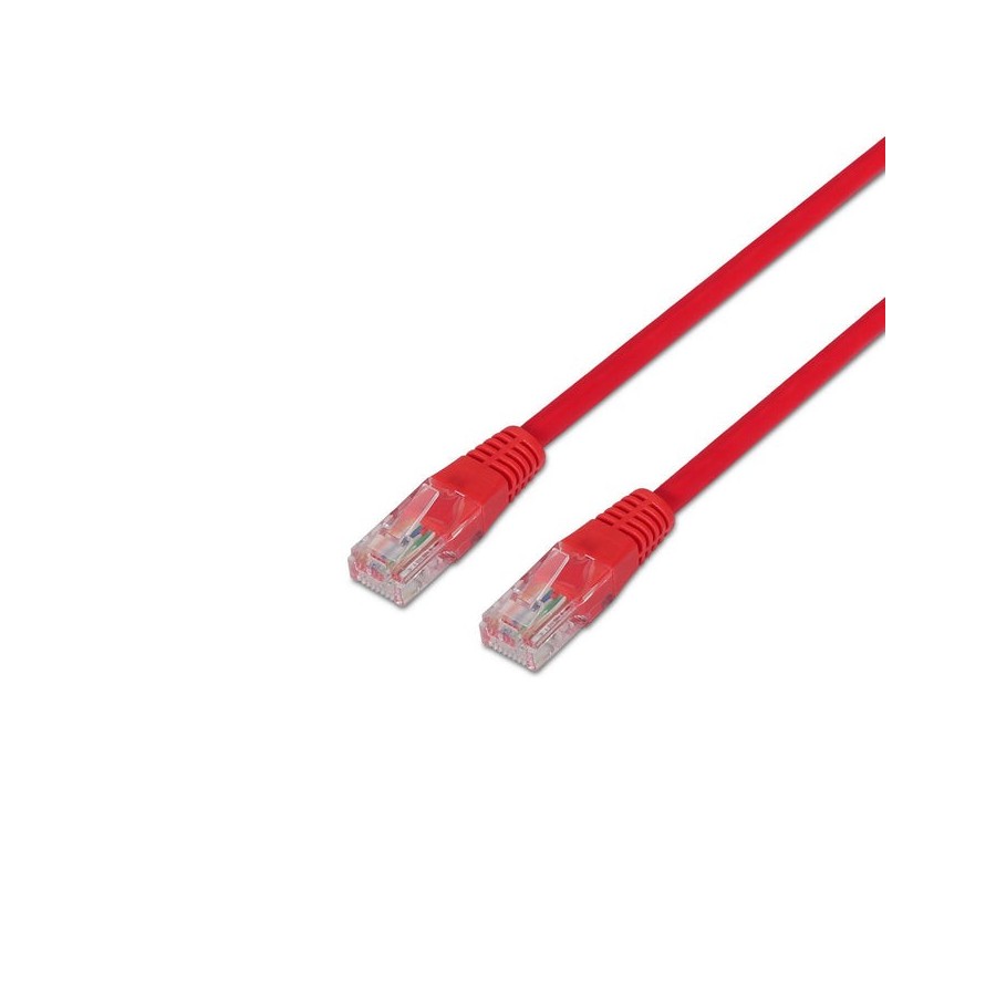 Aisens cable de red rj45 cat.5e utp awg24 - 0.50m rojo