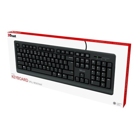 Teclado español trust primo usb teclas silenciosas negro 23883