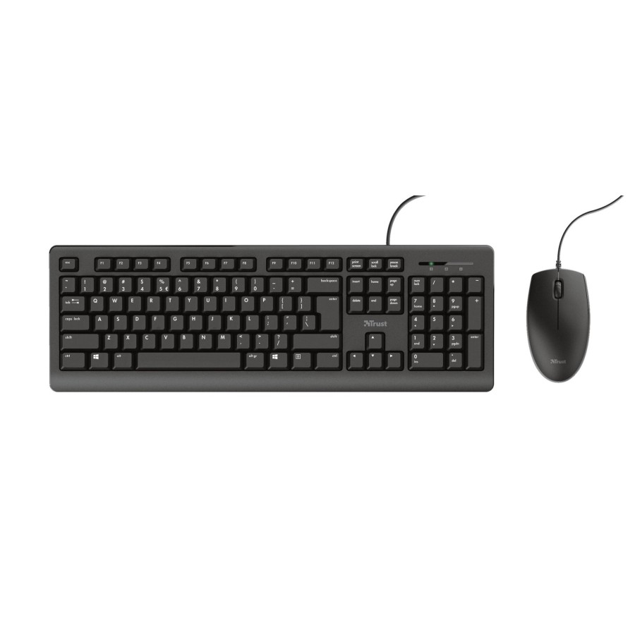 Trust primo teclado ratón incluido usb qwerty español negro