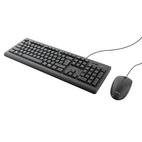 Trust primo teclado ratón incluido usb qwerty español negro