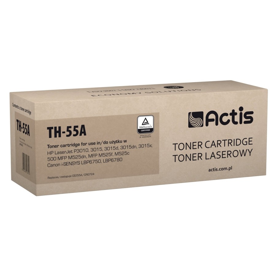 Tóner actis th-55a (reemplazo de hp 55a ce255a - estándar - 6000 páginas - negro)