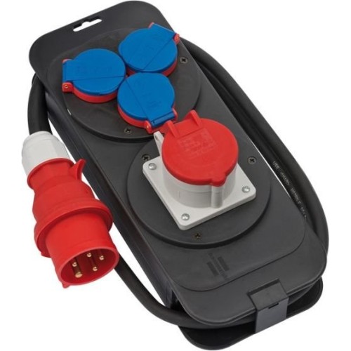 Brennenstuhl 1151600010 unidad de distribución de energía (pdu) negro, azul, rojo 4 salidas ac