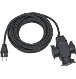 Brennenstuhl 1167810301 base múltiple 10 m 3 salidas ac exterior negro