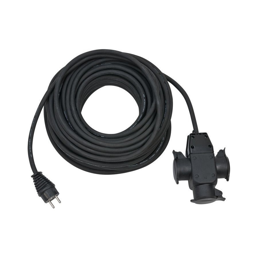 Brennenstuhl 1167820301 alargo 25m 3 salidas ac exterior negro