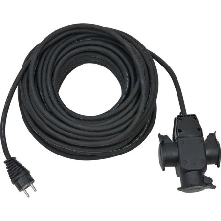 Brennenstuhl 1167820301 alargo 25m 3 salidas ac exterior negro