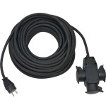 Brennenstuhl 1167820301 alargo 25m 3 salidas ac exterior negro