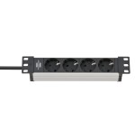 Brennenstuhl regleta rack alu-line 10" 4 vías 2m  1390007004