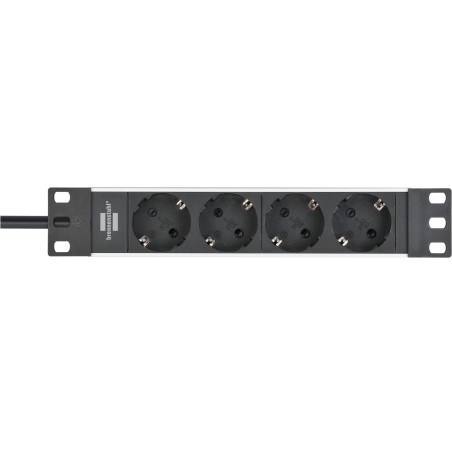 Brennenstuhl regleta rack alu-line 10" 4 vías 2m  1390007004
