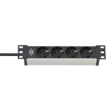 Brennenstuhl regleta rack alu-line 10" 4 vías 2m  1390007004