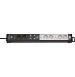 Brennenstuhl connect premium-line base múltiple 3 m 6 salidas ac interior negro, blanco