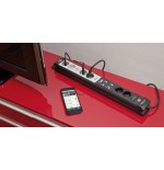 Brennenstuhl connect premium-line base múltiple 3 m 6 salidas ac interior negro, blanco