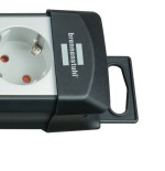 Brennenstuhl connect premium-line base múltiple 3 m 6 salidas ac interior negro, blanco