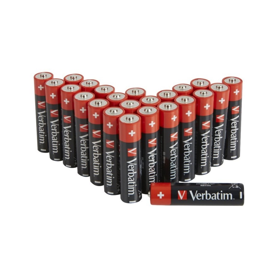 1x24 verbatim alkaline batterie micro aaa lr 03 pvc box 49504