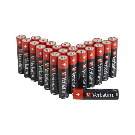1x24 verbatim alkaline batterie micro aaa lr 03 pvc box 49504