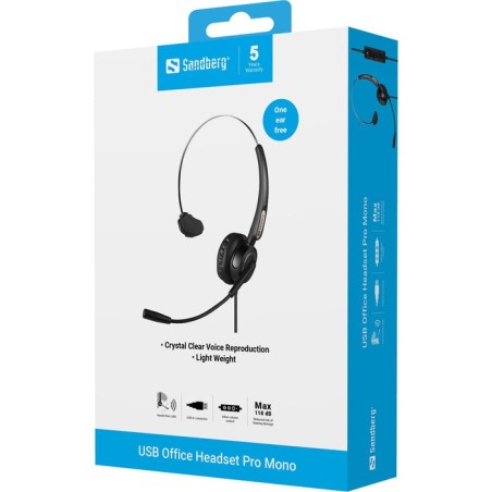Sandberg usb office headset pro mono usb