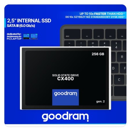 Disco ssd goodram cx400 gen.2 2.5" 256 gb serial ata iii 3d tlc nand