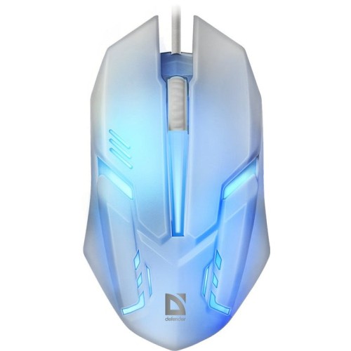 Raton gaming defender cyber mb-560l blanco 7-colores luz de fondo