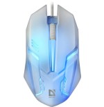Raton gaming defender cyber mb-560l blanco 7-colores luz de fondo