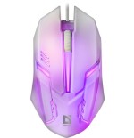 Raton gaming defender cyber mb-560l blanco 7-colores luz de fondo