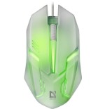Raton gaming defender cyber mb-560l blanco 7-colores luz de fondo