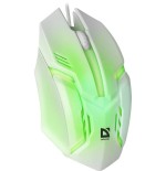 Raton gaming defender cyber mb-560l blanco 7-colores luz de fondo