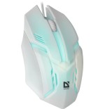 Raton gaming defender cyber mb-560l blanco 7-colores luz de fondo
