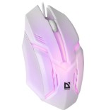 Raton gaming defender cyber mb-560l blanco 7-colores luz de fondo