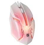 Raton gaming defender cyber mb-560l blanco 7-colores luz de fondo