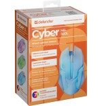 Raton gaming defender cyber mb-560l blanco 7-colores luz de fondo