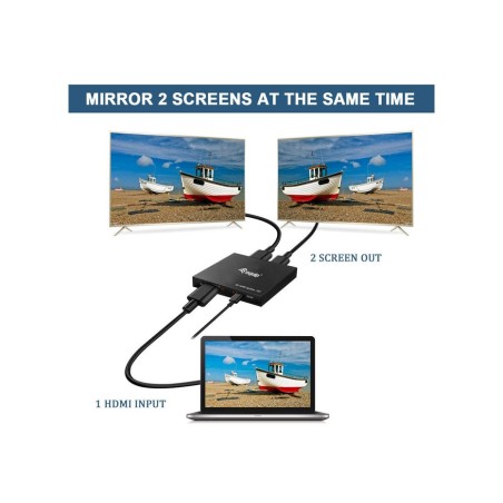Equip hdmi splitter 1.4 2 port ultra slim 4k/30hz