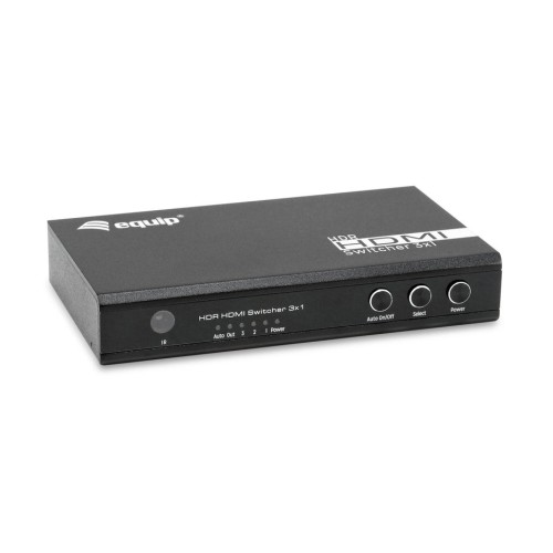 Equip switch 3x1 hdmi 2.0 4k/60hz negro