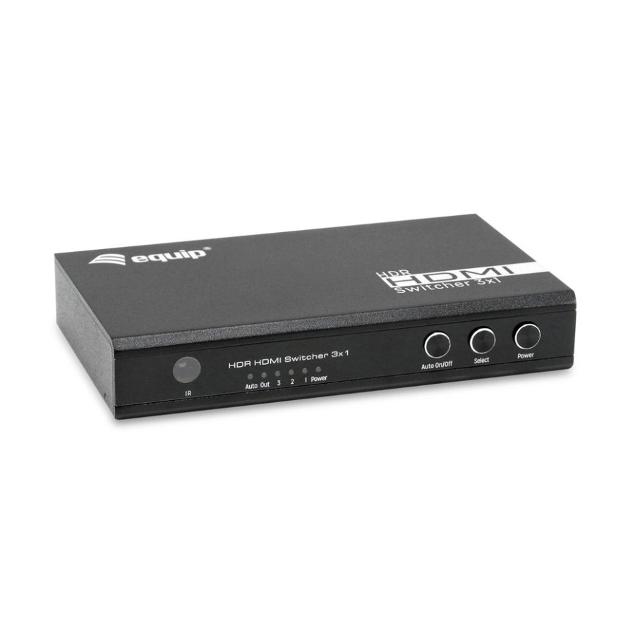 Equip switch 3x1 hdmi 2.0 4k/60hz negro