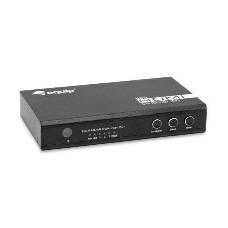 Equip switch 3x1 hdmi 2.0 4k/60hz negro