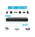 Equip switch 5x1 hdmi 2.0 4k/60hz negro