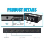 Equip switch 5x1 hdmi 2.0 4k/60hz negro