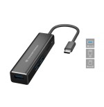 Hub 3.1 usb-c conceptronic donn08 3 puertos usb 3.0 y lector tarjetas sd / microsd
