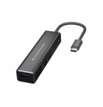 Hub 3.1 usb-c conceptronic donn08 3 puertos usb 3.0 y lector tarjetas sd / microsd