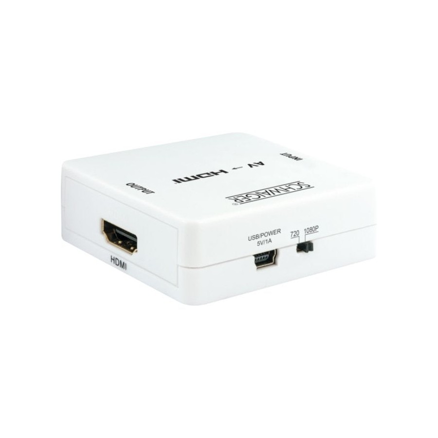 Schwaiger hdmrca01 513 conversor de vídeo con escalador 1920 x 1080 pixeles av a hdmi