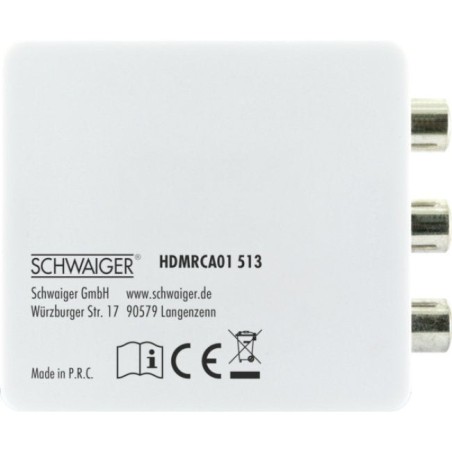 Schwaiger hdmrca01 513 conversor de vídeo con escalador 1920 x 1080 pixeles av a hdmi